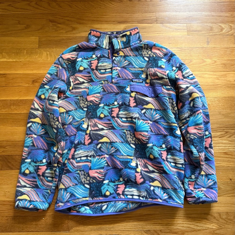 Patagonia Synchilla Snap-T Fleece Pullover Large Joy Pitch Blue